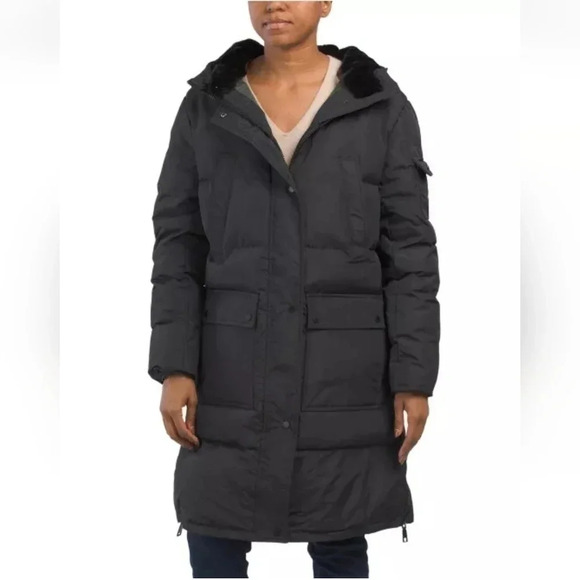 NWT || REBECCA MINKOFF || Long, black puffer jacket - Picture 1 of 16